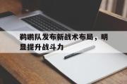 电子竞技-鹈鹕队发布新战术布局，明显提升战斗力