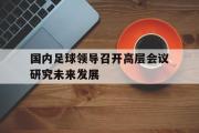 IM电竞下载网址-国内足球领导召开高层会议研究未来发展
